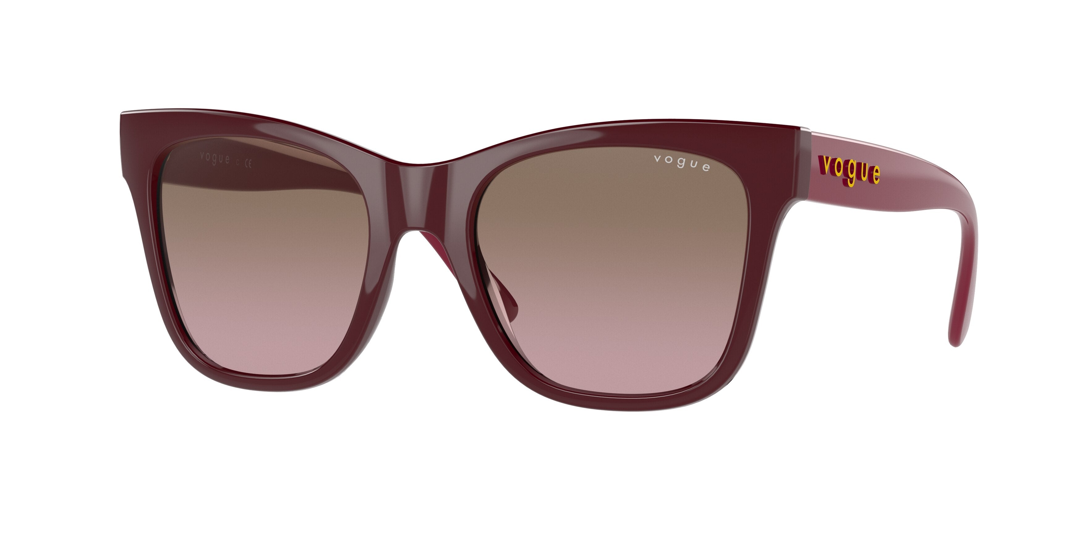 Vogue VO5428SF Cat Eye Sunglasses  213914-Bordeaux 51-140-19 - Color Map Red