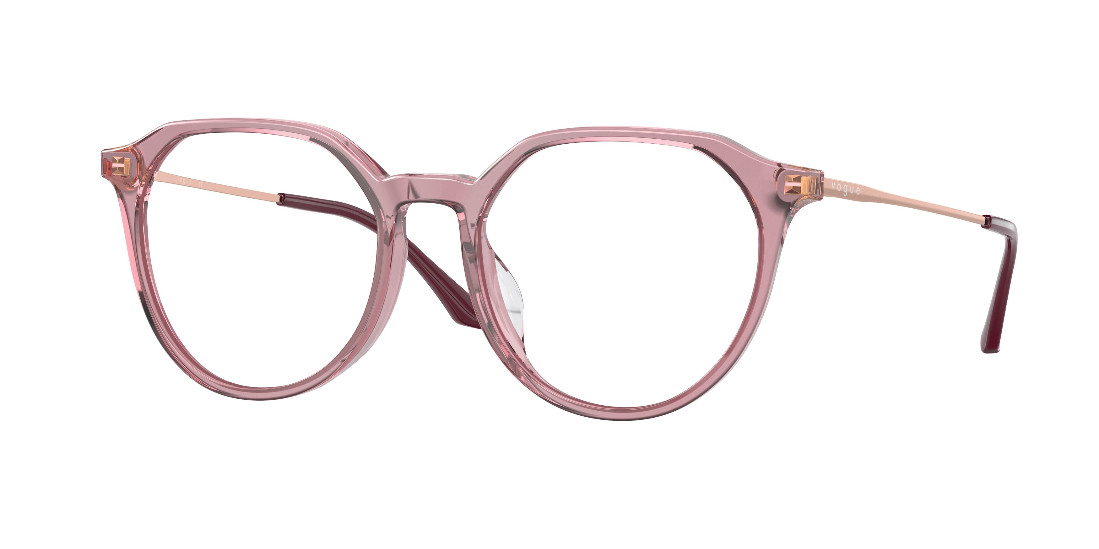 Vogue VO5430D Irregular Eyeglasses  2798-Transparent Cherry 53-140-18 - Color Map Violet