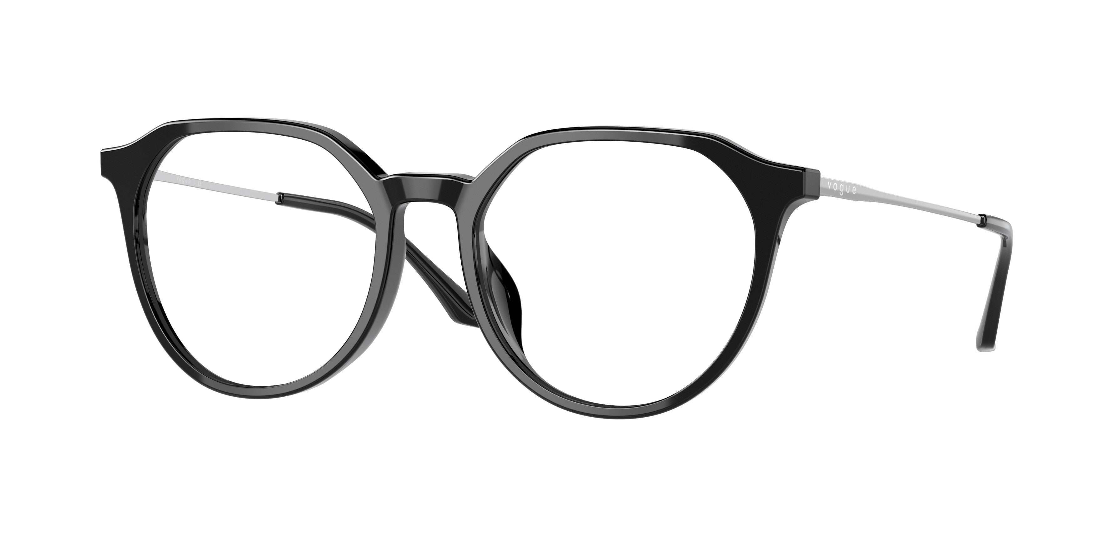 Vogue VO5430D Irregular Eyeglasses  W44-Black 53-140-18 - Color Map Black
