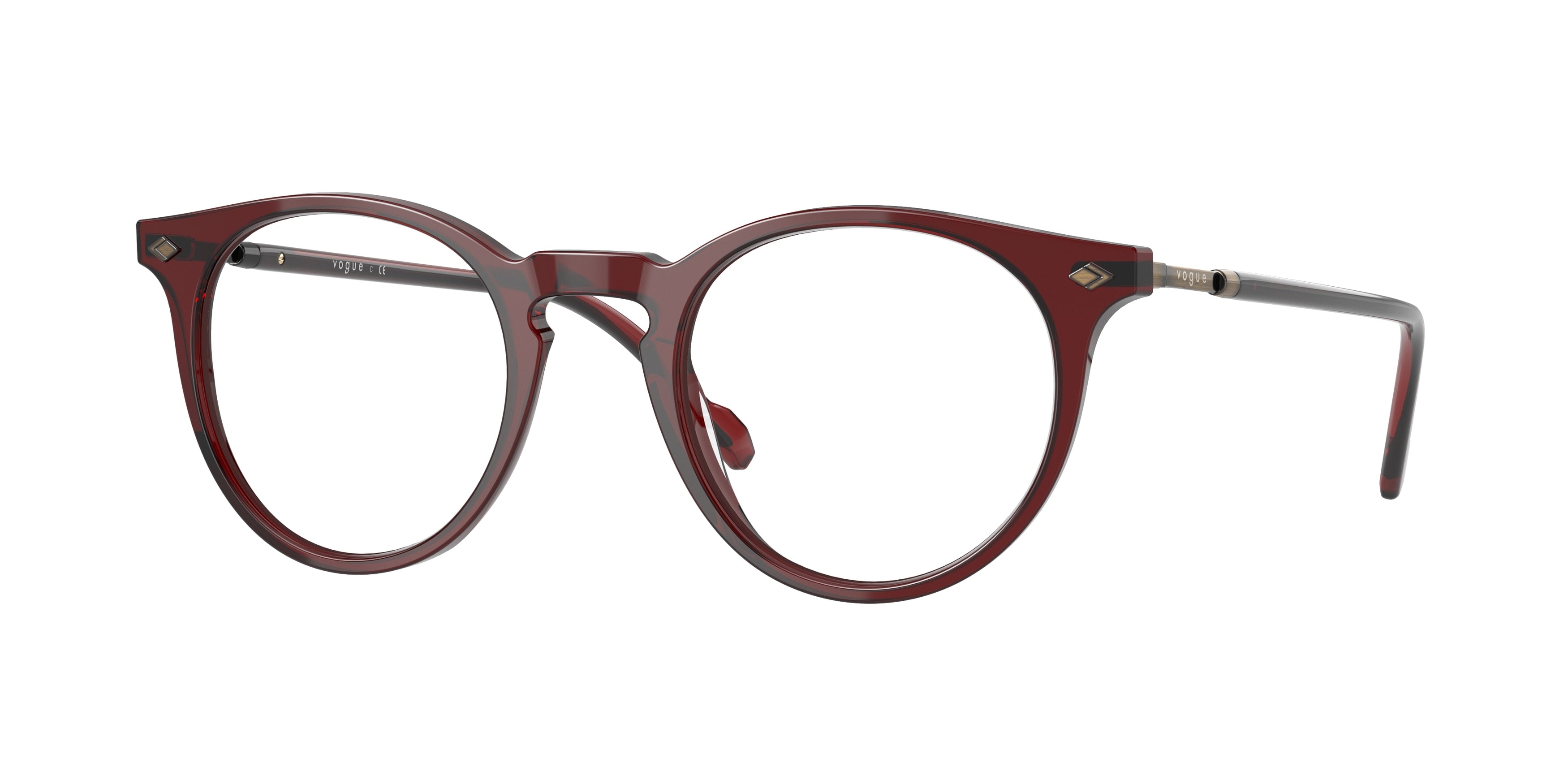 Vogue VO5434 Phantos Sunglasses  2924-Transparent Bordeaux 47-145-22 - Color Map Red