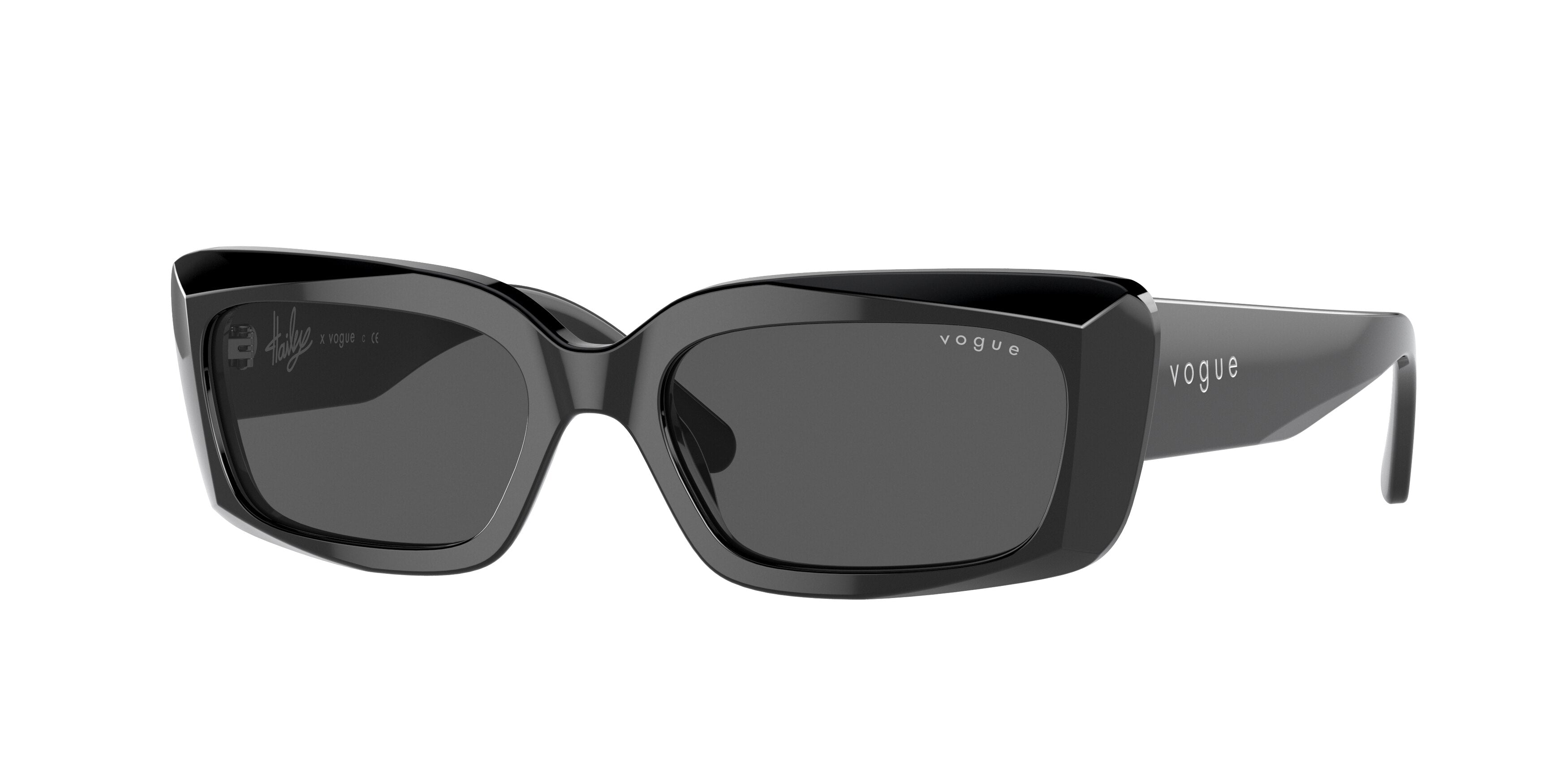 Vogue VO5440S Pillow Sunglasses  W44/87-Black 55-135-17 - Color Map Black