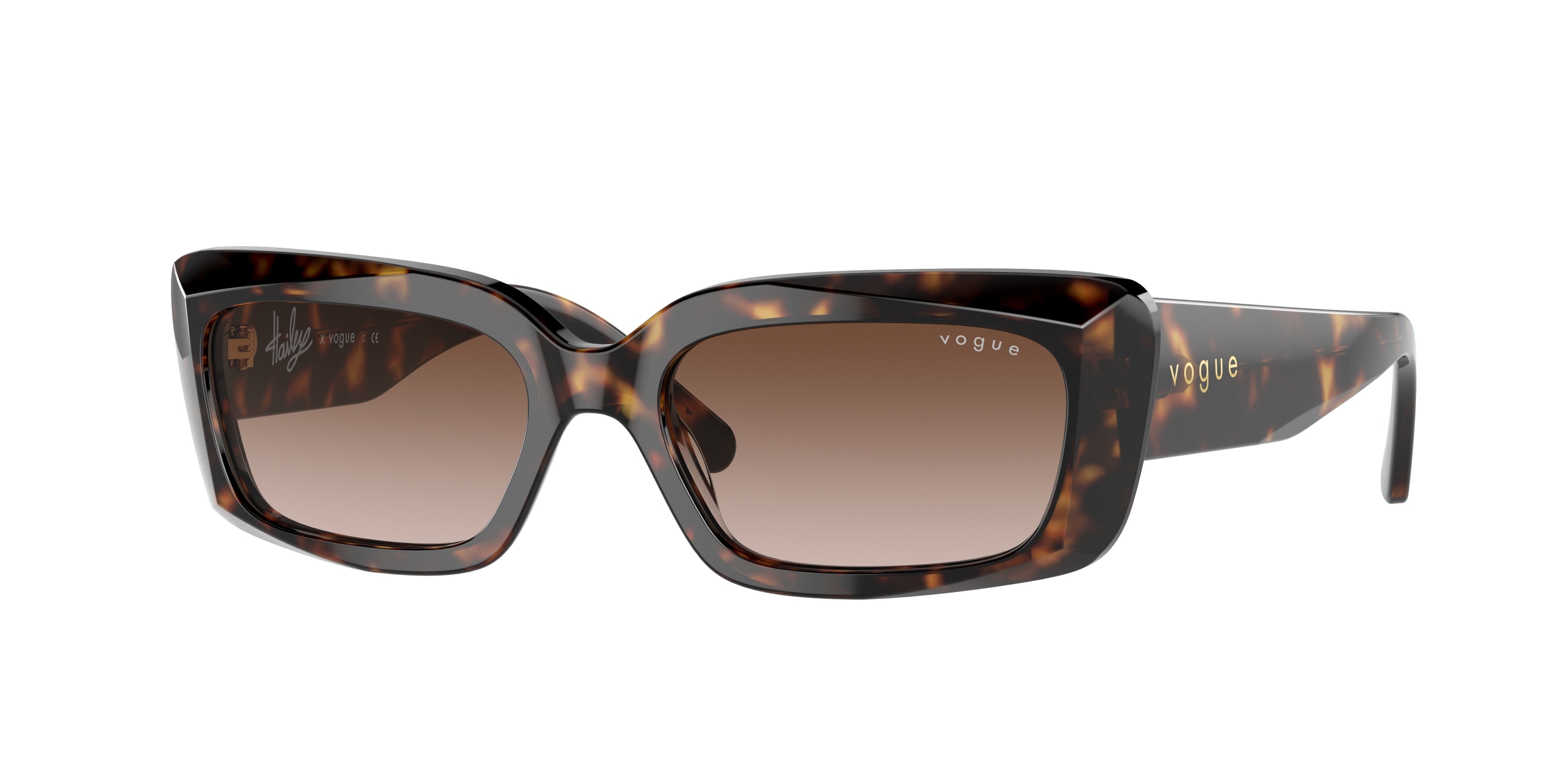 Vogue VO5440S Pillow Sunglasses  W65613-Dark Havana 55-135-17 - Color Map Brown