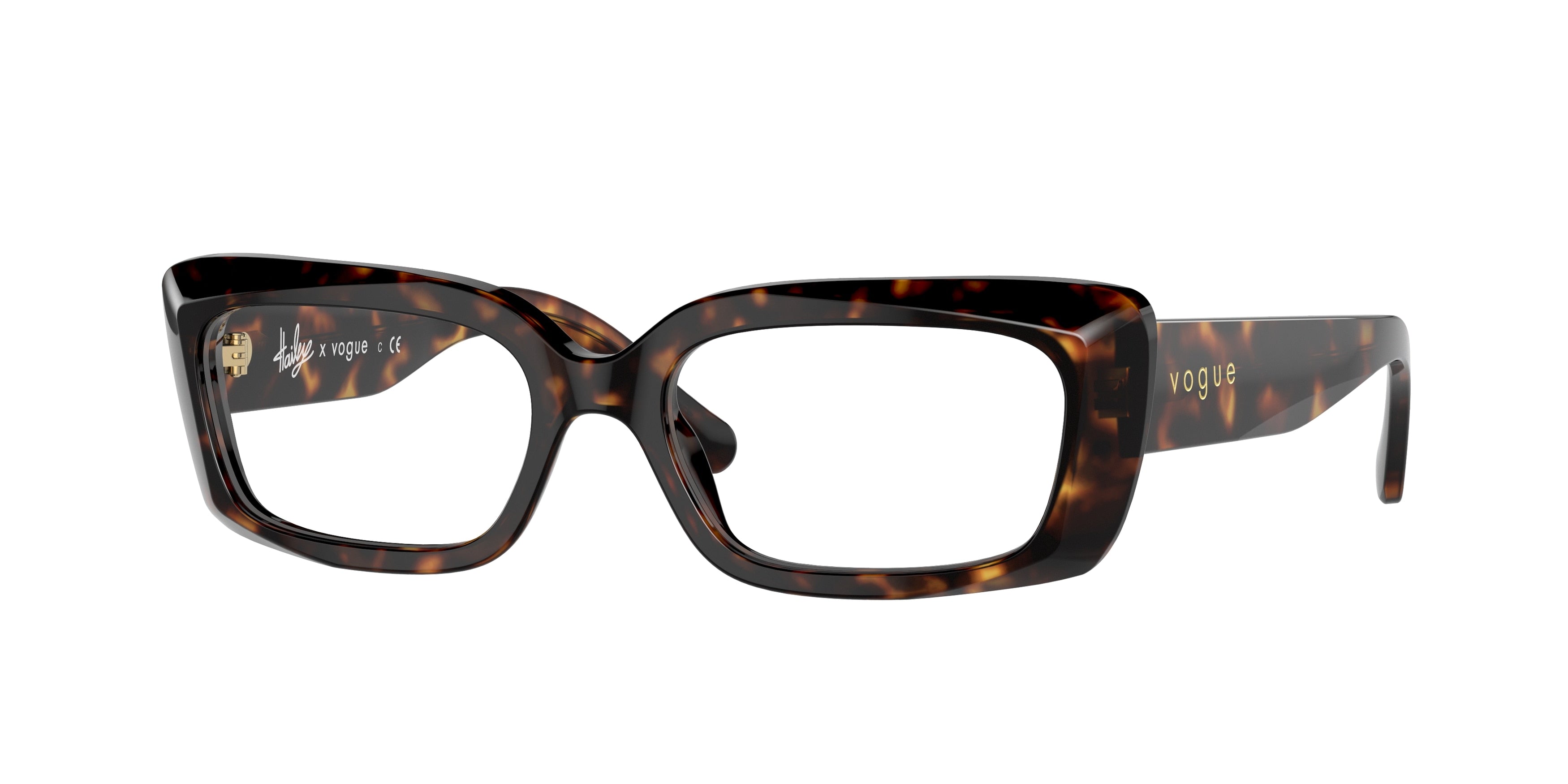 Vogue VO5441 Rectangle Eyeglasses  W656-Dark Havana 52-135-17 - Color Map Brown