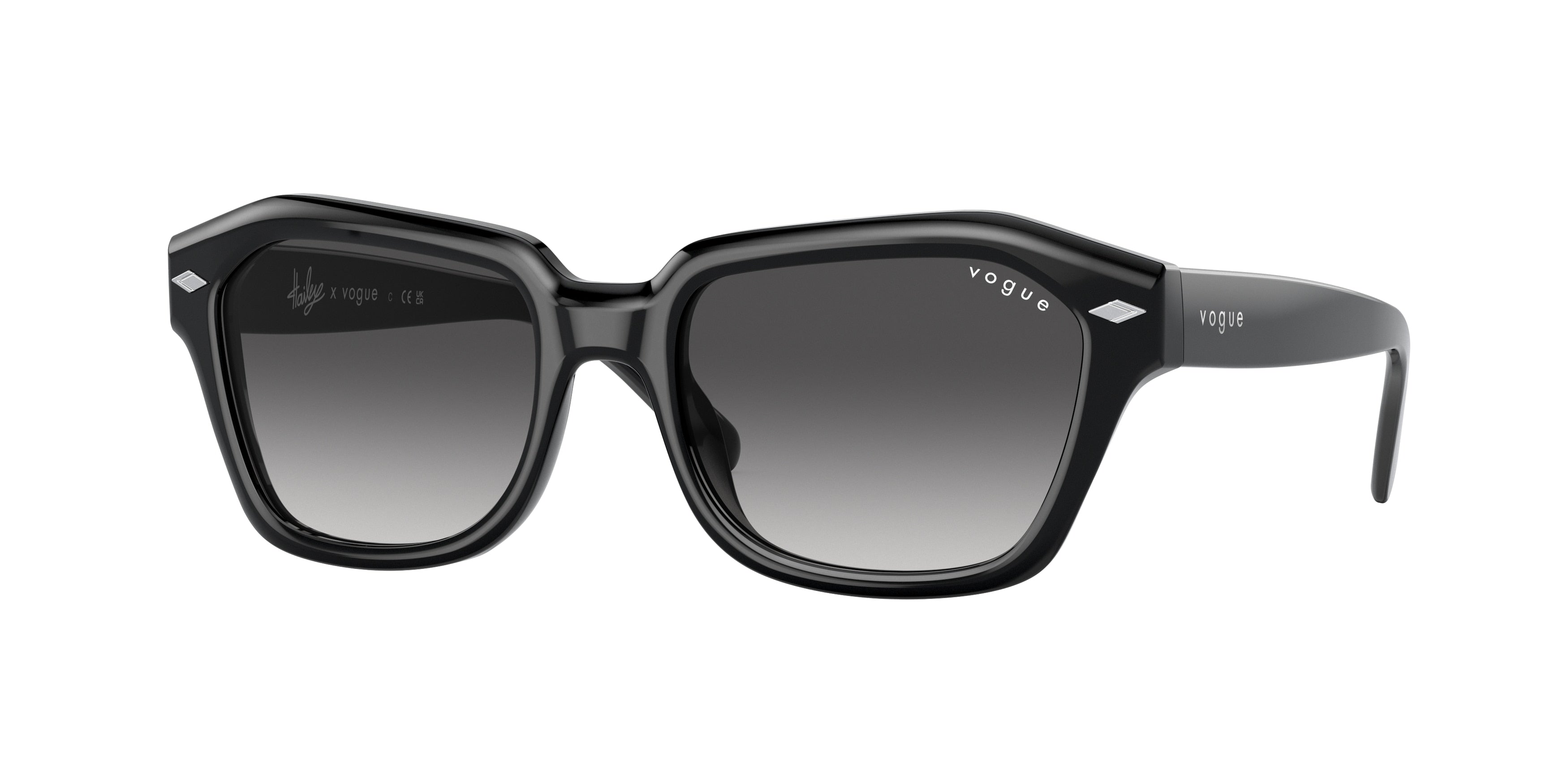 Vogue VO5444S Irregular Sunglasses  W44/8G-Black 52-135-18 - Color Map Black