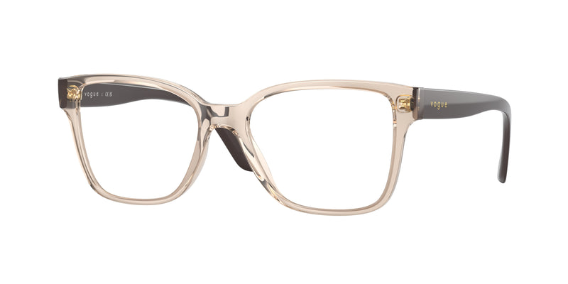 Vogue VO5452 Square Eyeglasses  2884-Transparent Light Brown 53-140-17 - Color Map Brown