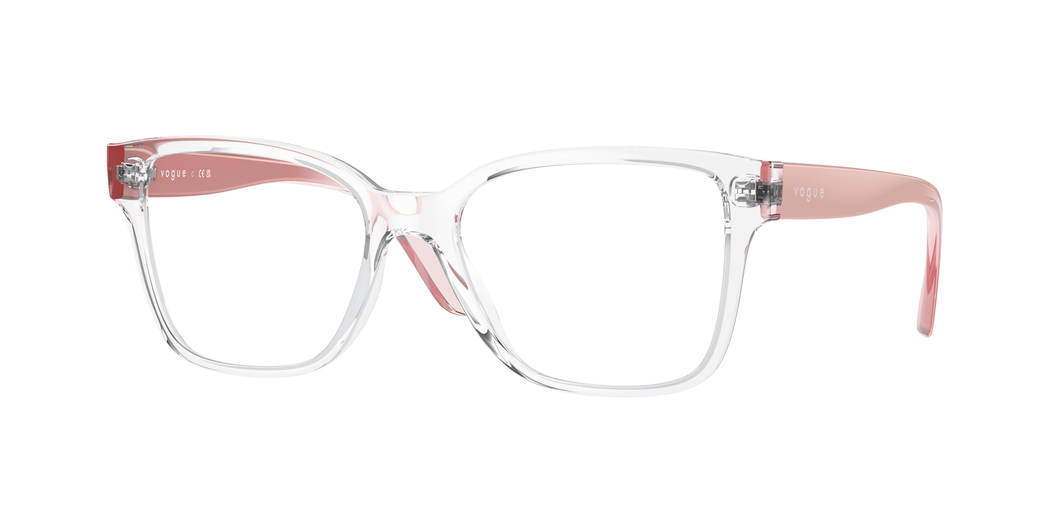 Vogue VO5452 Square Eyeglasses  W745-Transparent 53-140-17 - Color Map Transparent