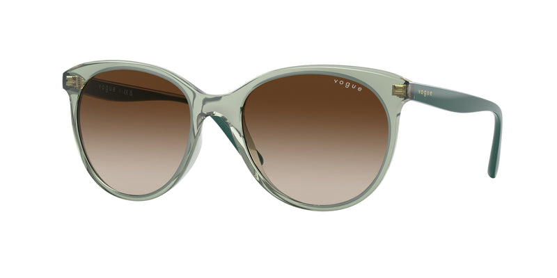 Vogue VO5453S Phantos Sunglasses  302213-Transparent Light Green 53-140-18 - Color Map Green