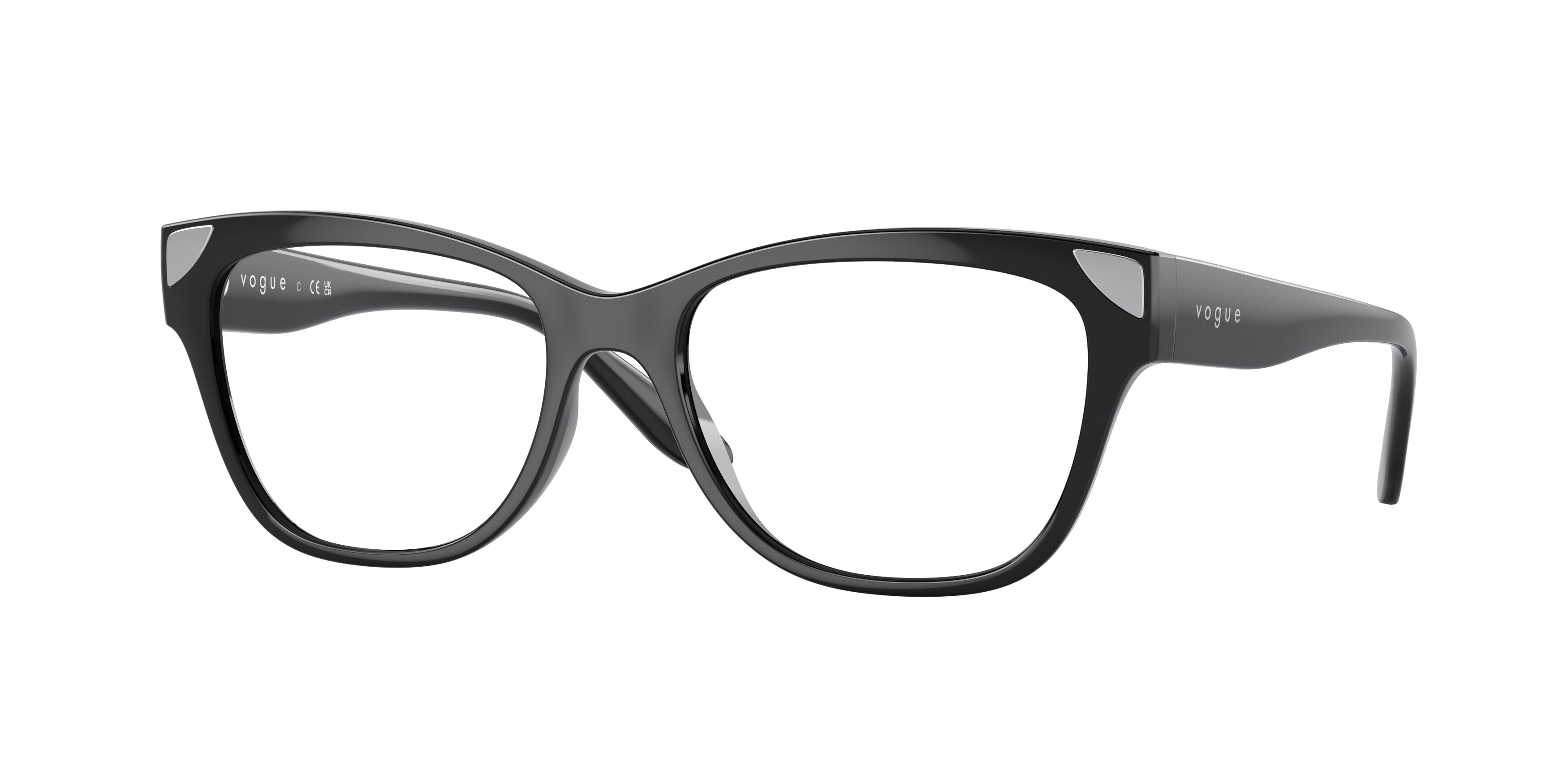 Vogue VO5454 Pillow Eyeglasses  W44-Black 53-135-17 - Color Map Black