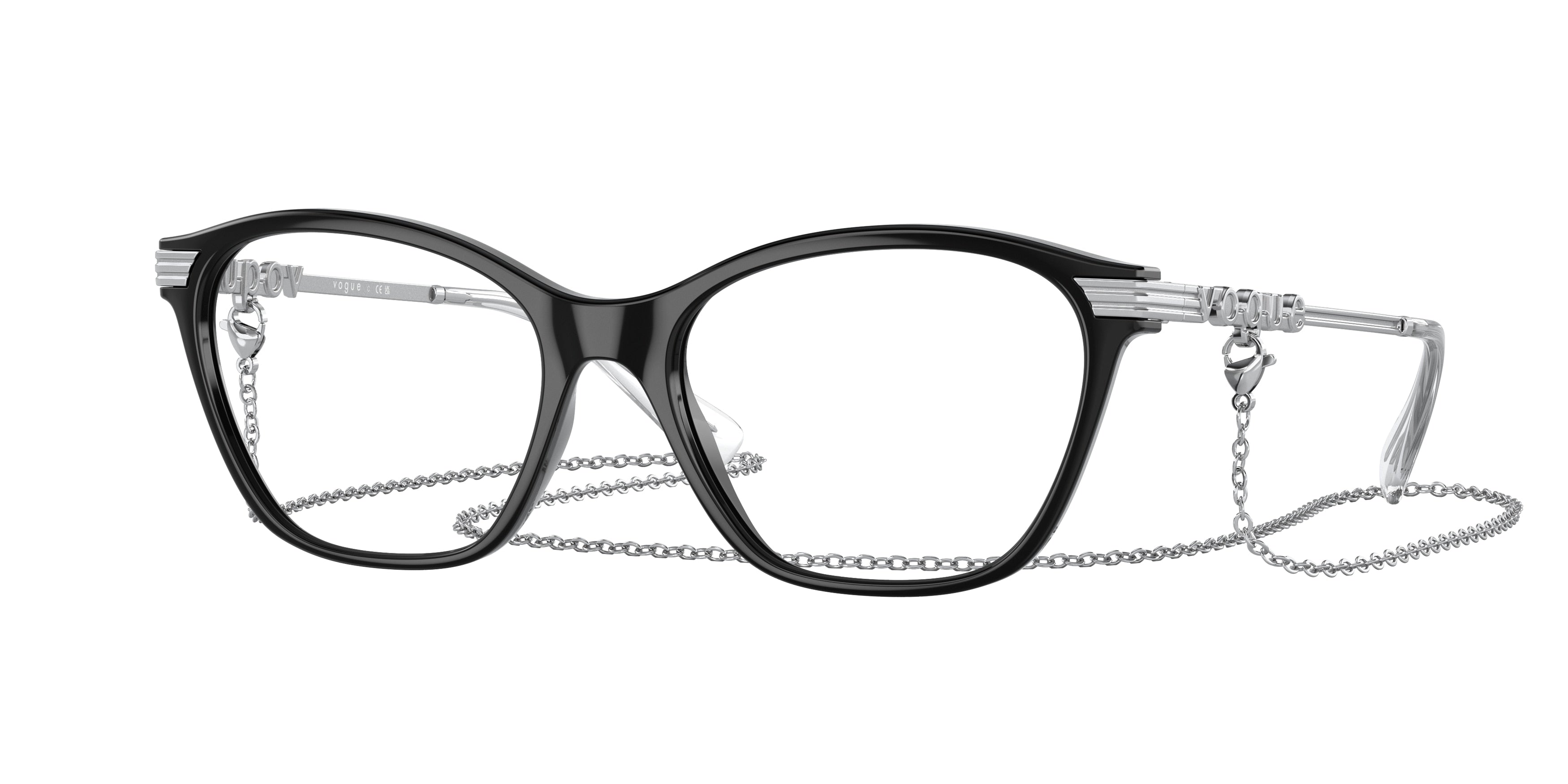 Vogue VO5461 Cat Eye Eyeglasses  W44-Black 53-135-17 - Color Map Black