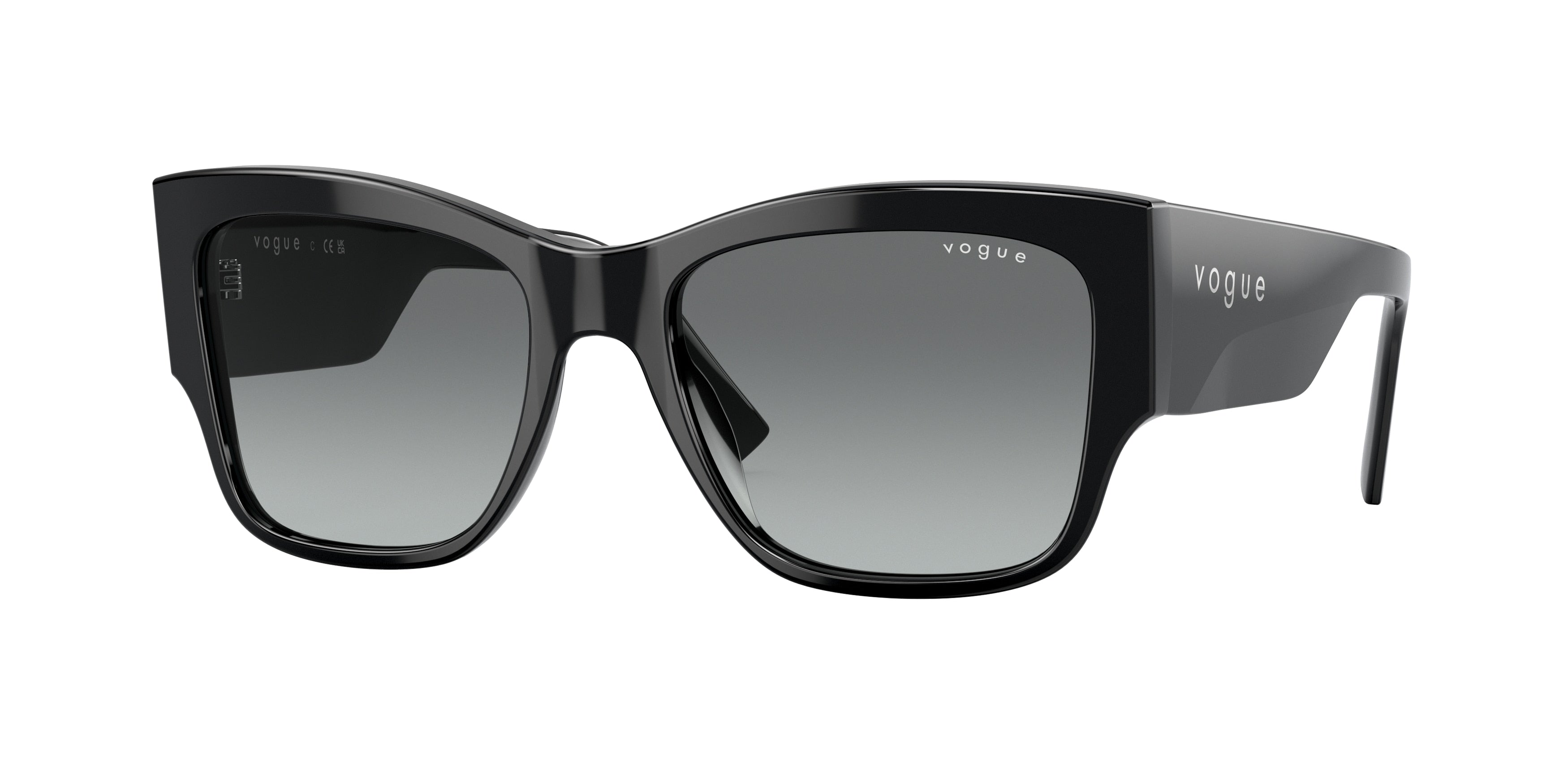 Vogue VO5462S Square Sunglasses  W44/11-Black 54-140-18 - Color Map Black