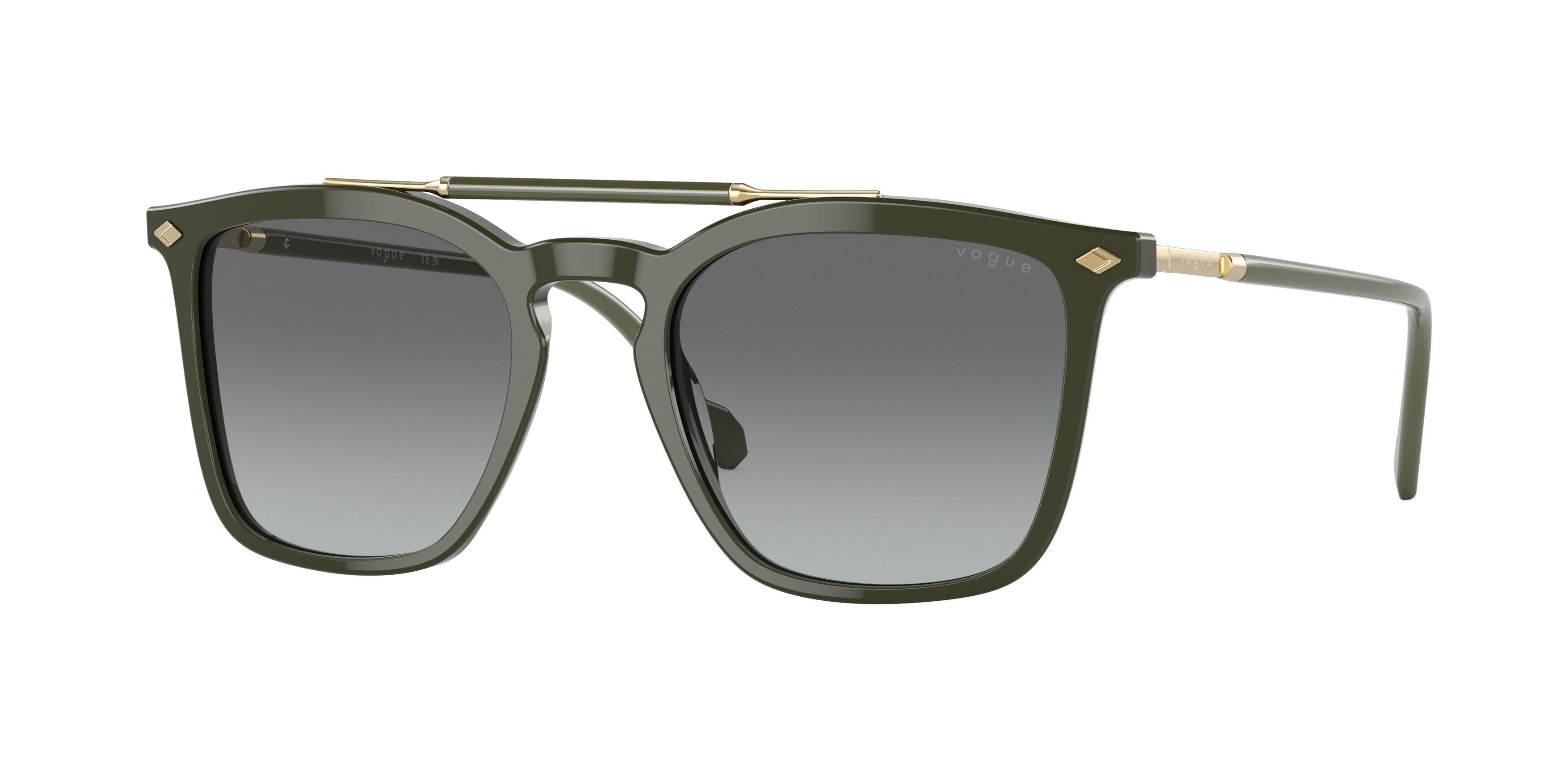Vogue VO5463S Square Sunglasses  291411-Full Green 51-145-20 - Color Map Green