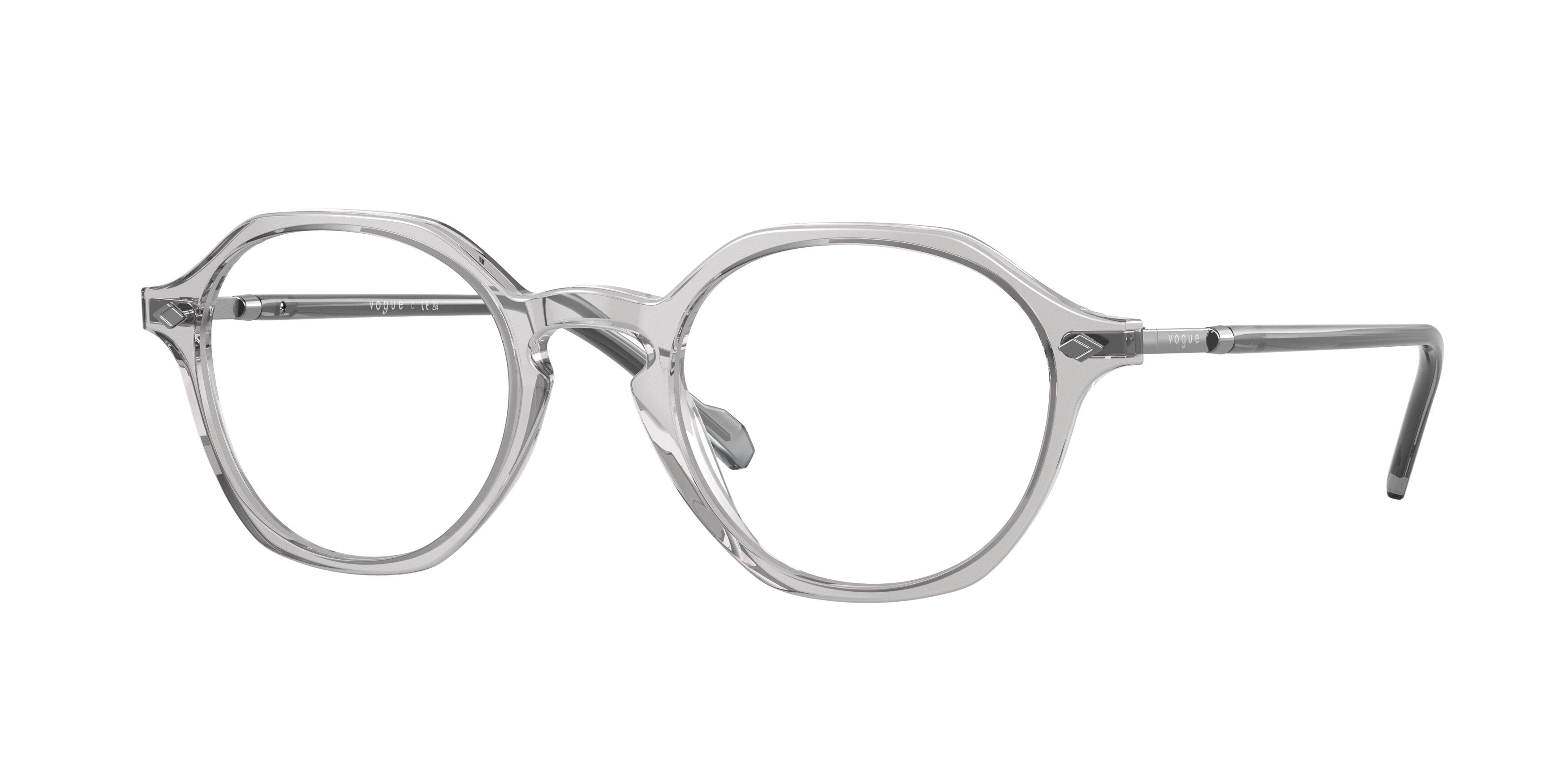 Vogue VO5472 Irregular Eyeglasses  2820-Transparent Grey 49-145-21 - Color Map Grey
