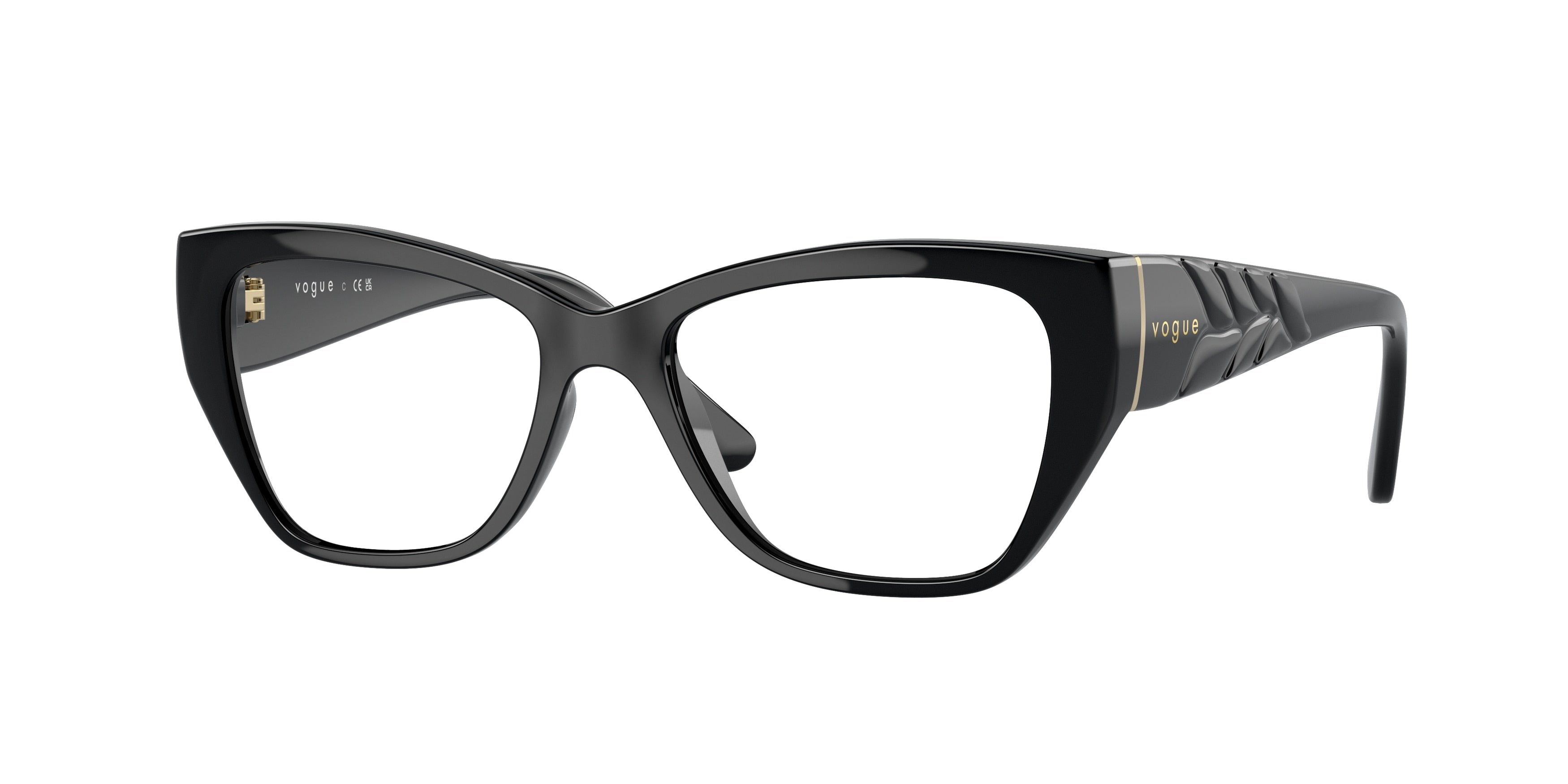 Vogue VO5483 Butterfly Eyeglasses  W44-Black 52-135-16 - Color Map Black