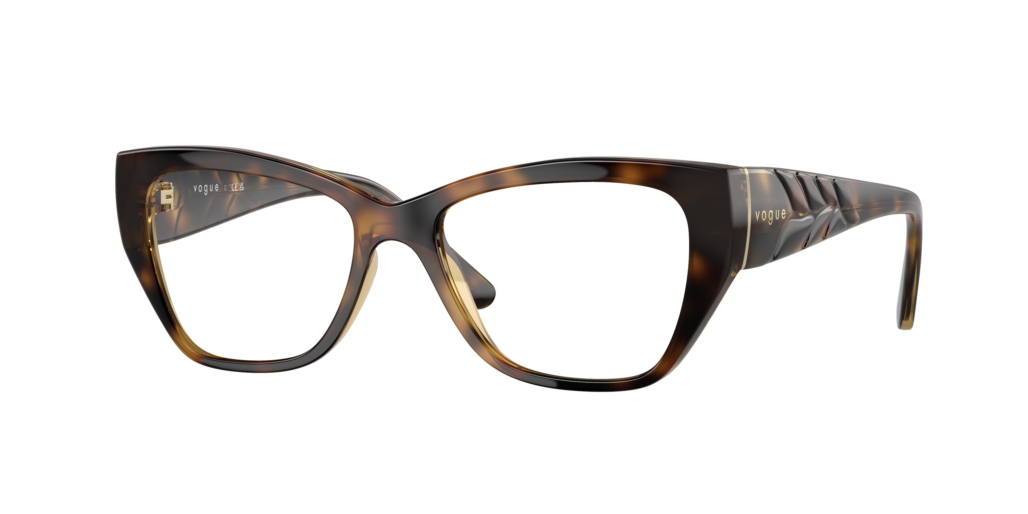 Vogue VO5483 Butterfly Eyeglasses  W656-Dark Havana 52-135-16 - Color Map Brown