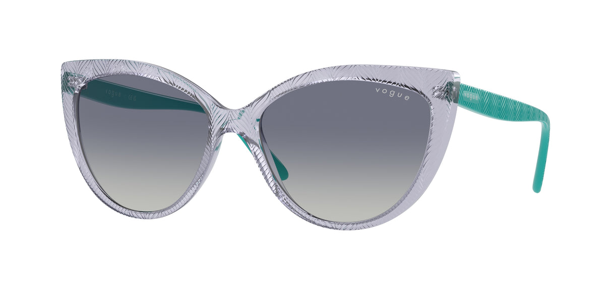 Vogue VO5484S Cat Eye Sunglasses  29254L-Transparent Light Violet 57-140-16 - Color Map Transparent
