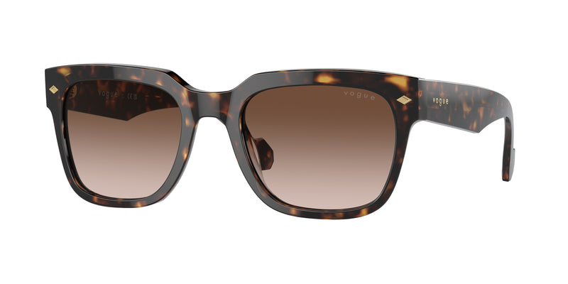 Vogue VO5490S Square Sunglasses  W65613-Dark Havana 54-145-21 - Color Map Brown