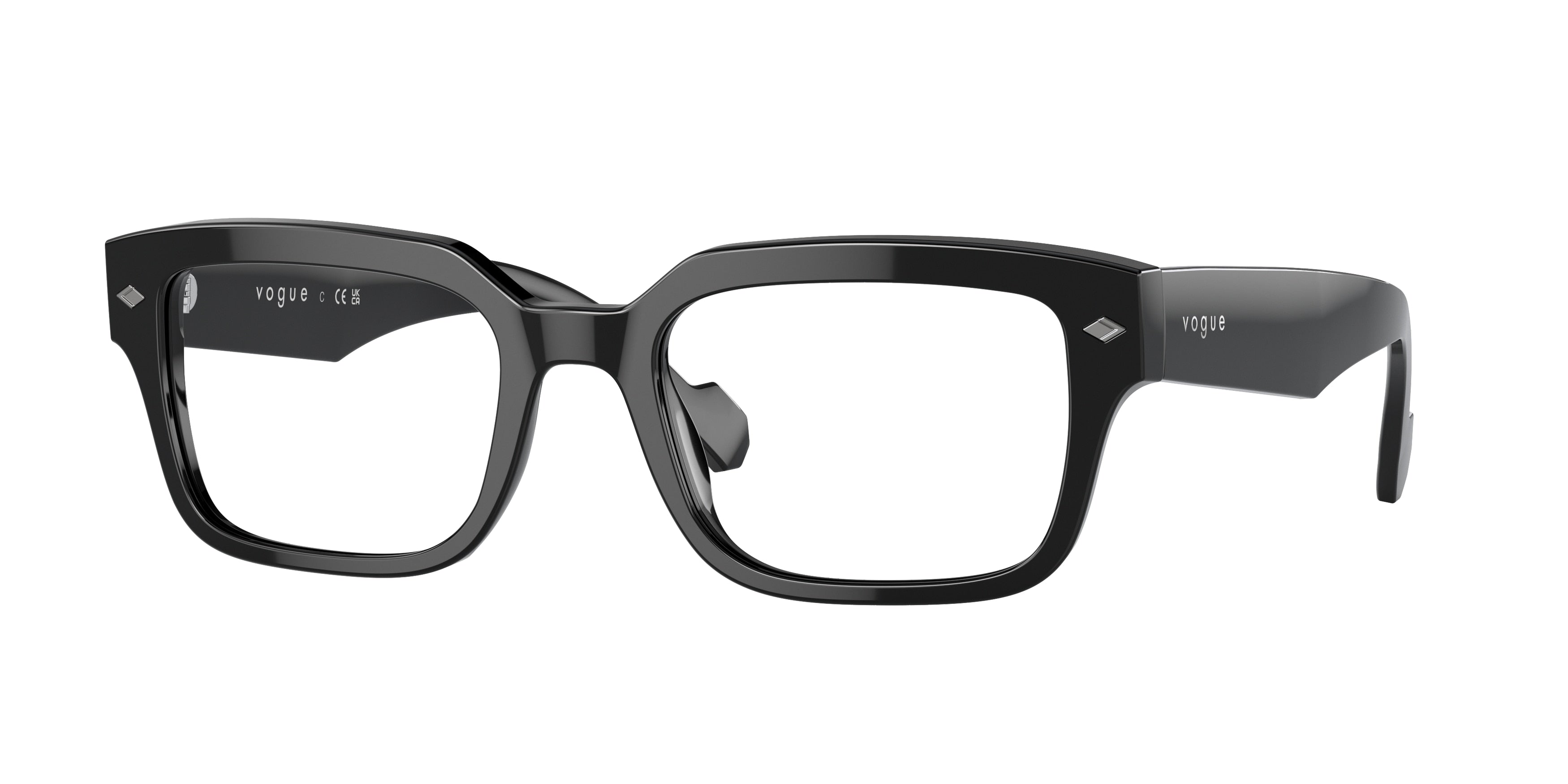 Vogue VO5491 Pillow Eyeglasses  W44-Black 53-145-20 - Color Map Black