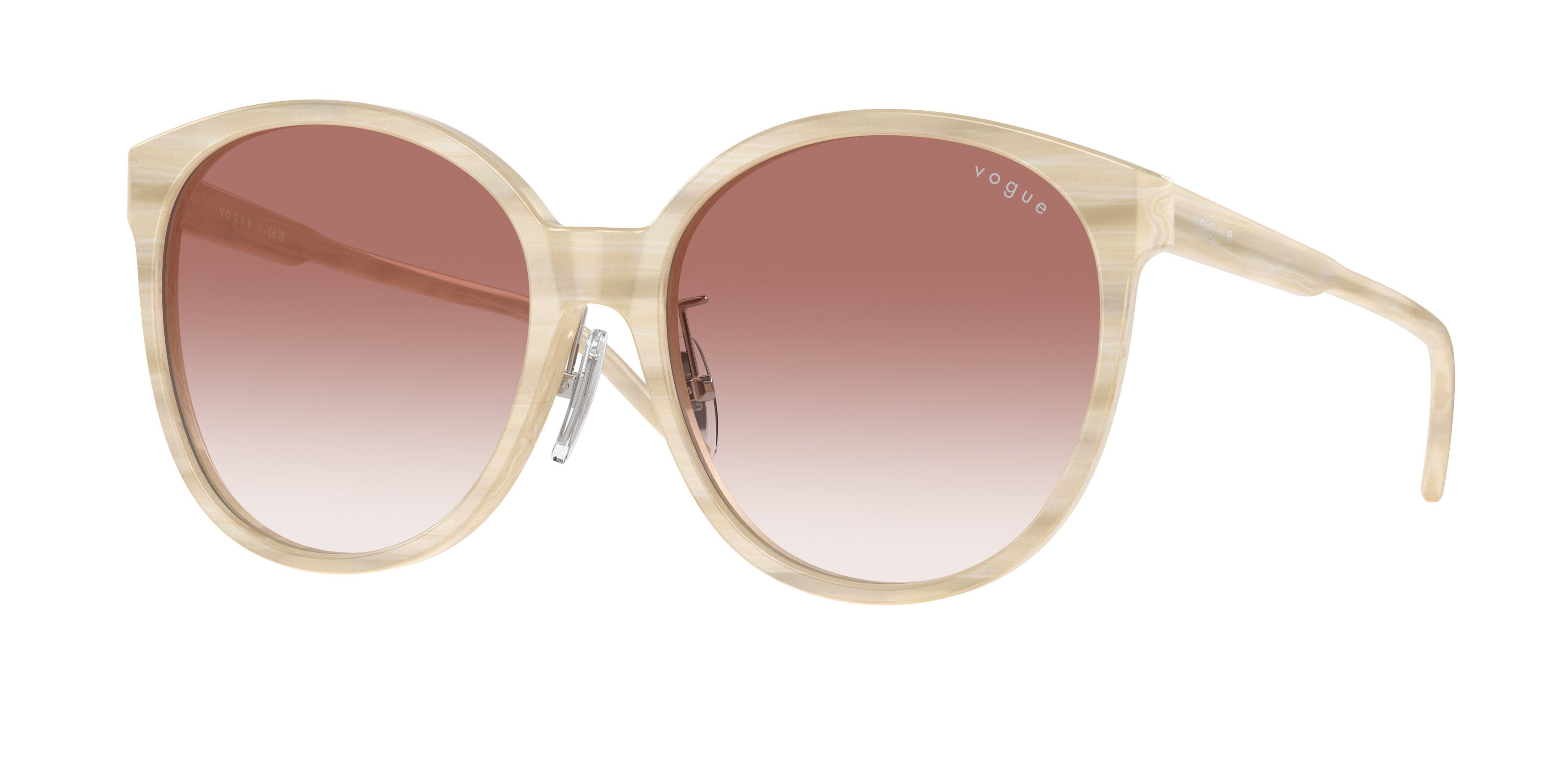 Vogue VO5509SF Phantos Sunglasses  30708D-Beige Horn 57-145-17 - Color Map Brown