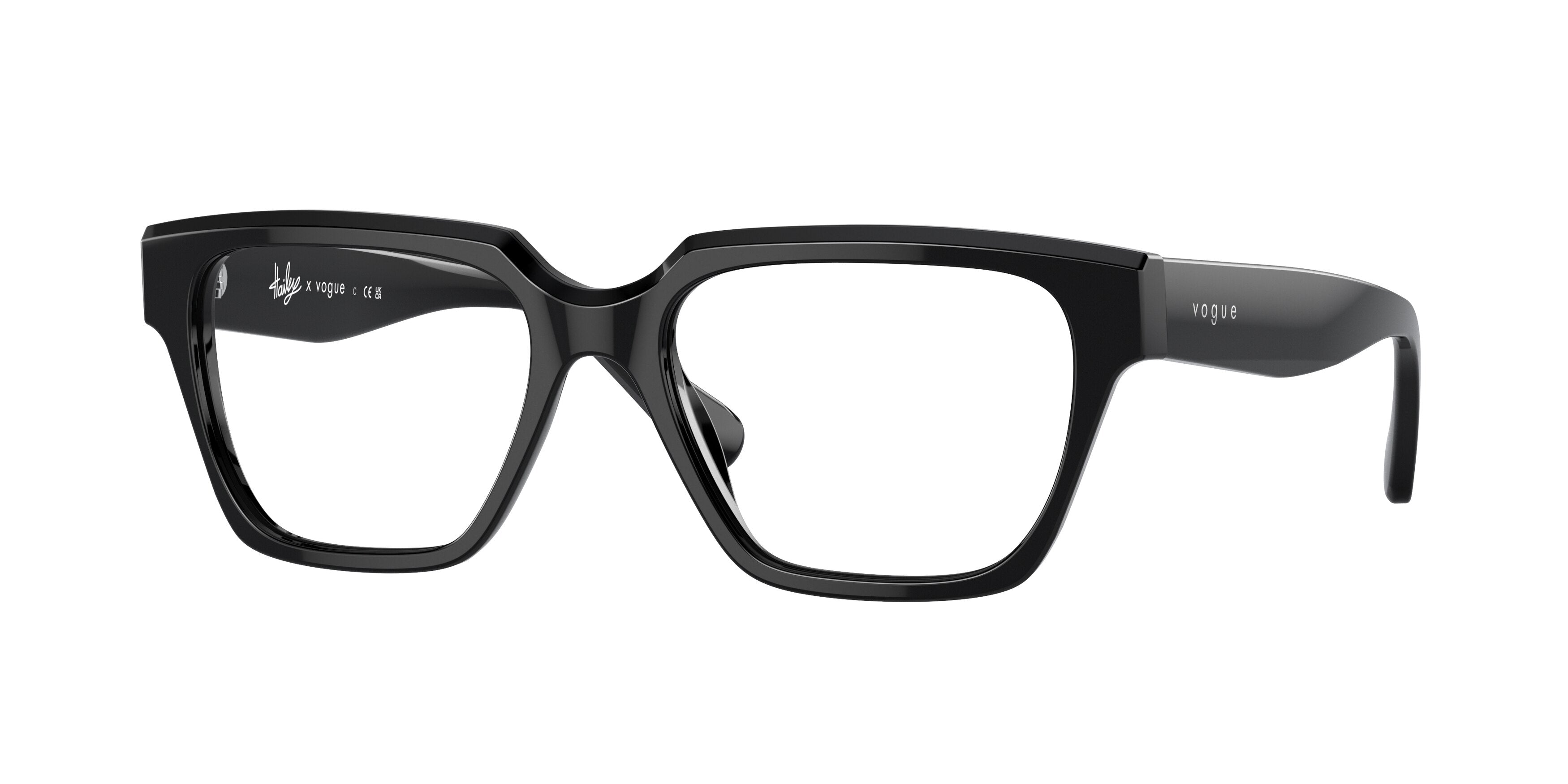 Vogue VO5511 Rectangle Eyeglasses  W44-Black 53-140-17 - Color Map Black
