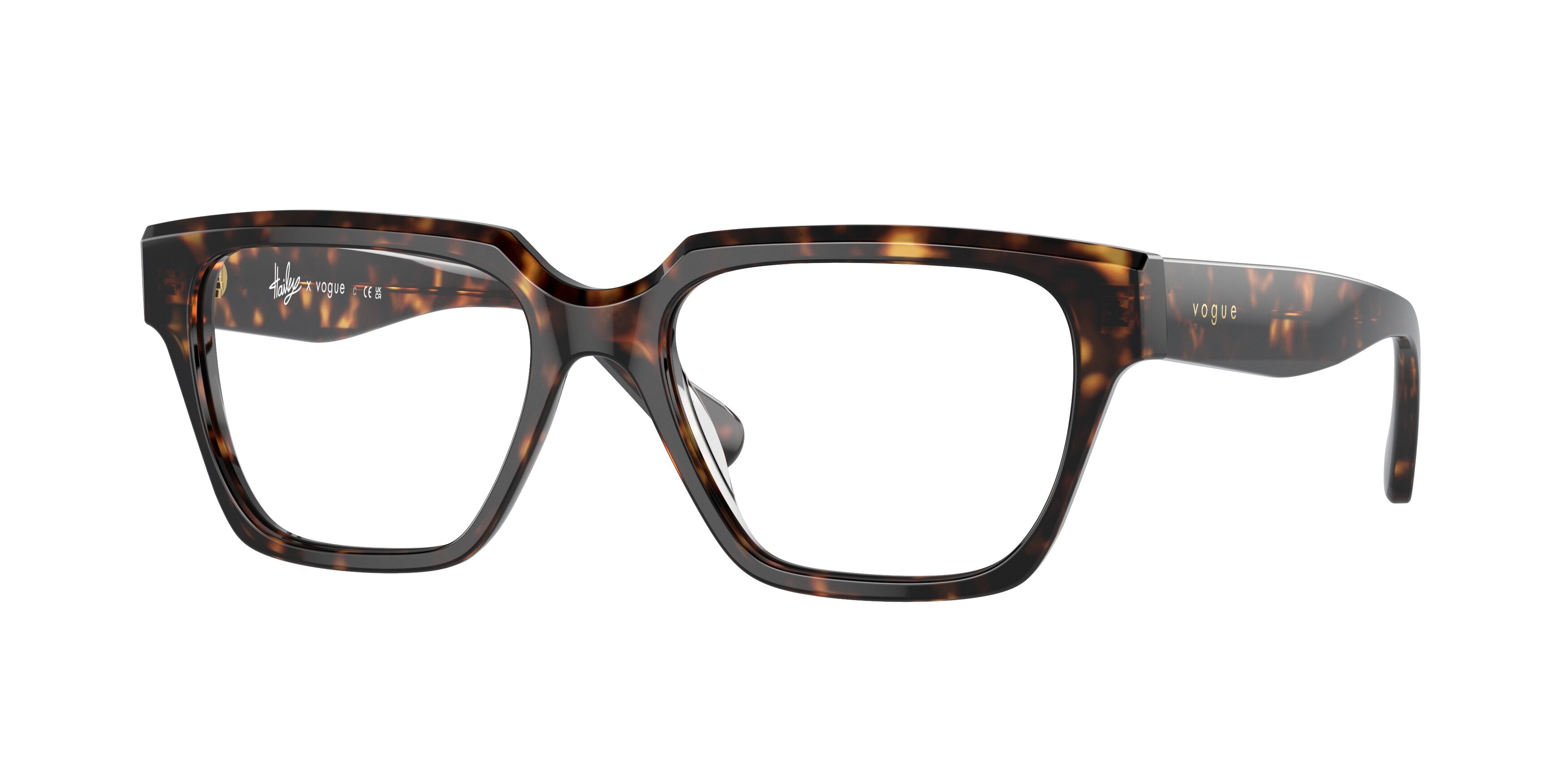 Vogue VO5511 Rectangle Eyeglasses  W656-Dark Havana 53-140-17 - Color Map Brown