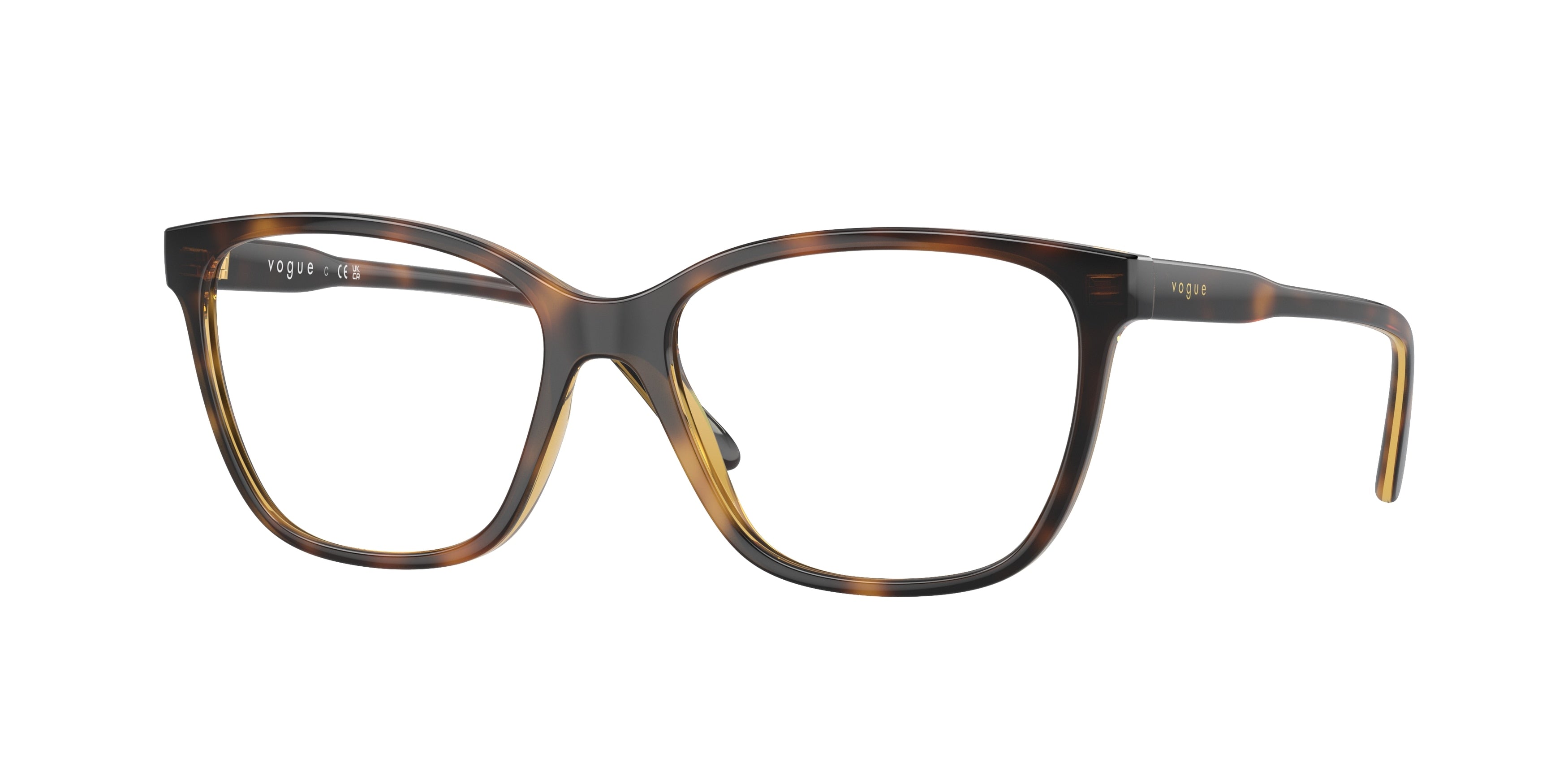 Vogue VO5518 Pillow Eyeglasses  W656-Dark Havana 53-140-16 - Color Map Brown