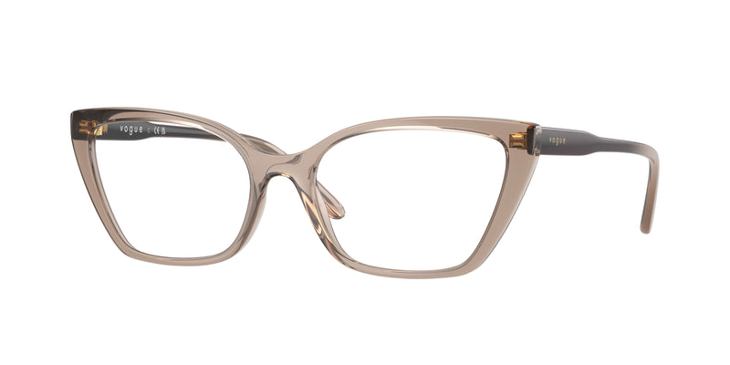 Vogue VO5519 Cat Eye Eyeglasses  2940-Transparent Caramel 54-140-17 - Color Map Brown