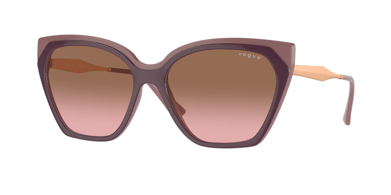 Vogue VO5521S Cat Eye Sunglasses  310014-Top Red Purple/Old Pink 57-140-16 - Color Map Red