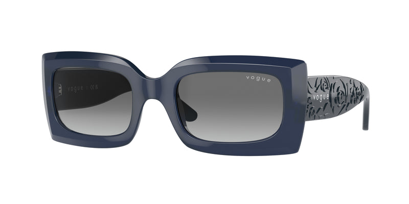 Vogue VO5526S Rectangle Sunglasses  309511-Opal Dark Blue 52-135-21 - Color Map Blue