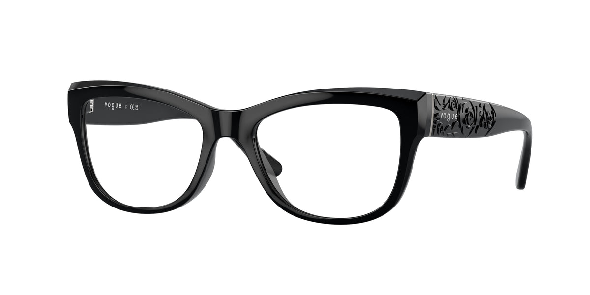 Vogue VO5528 Cat Eye Eyeglasses  W44-Black 51-135-17 - Color Map Black