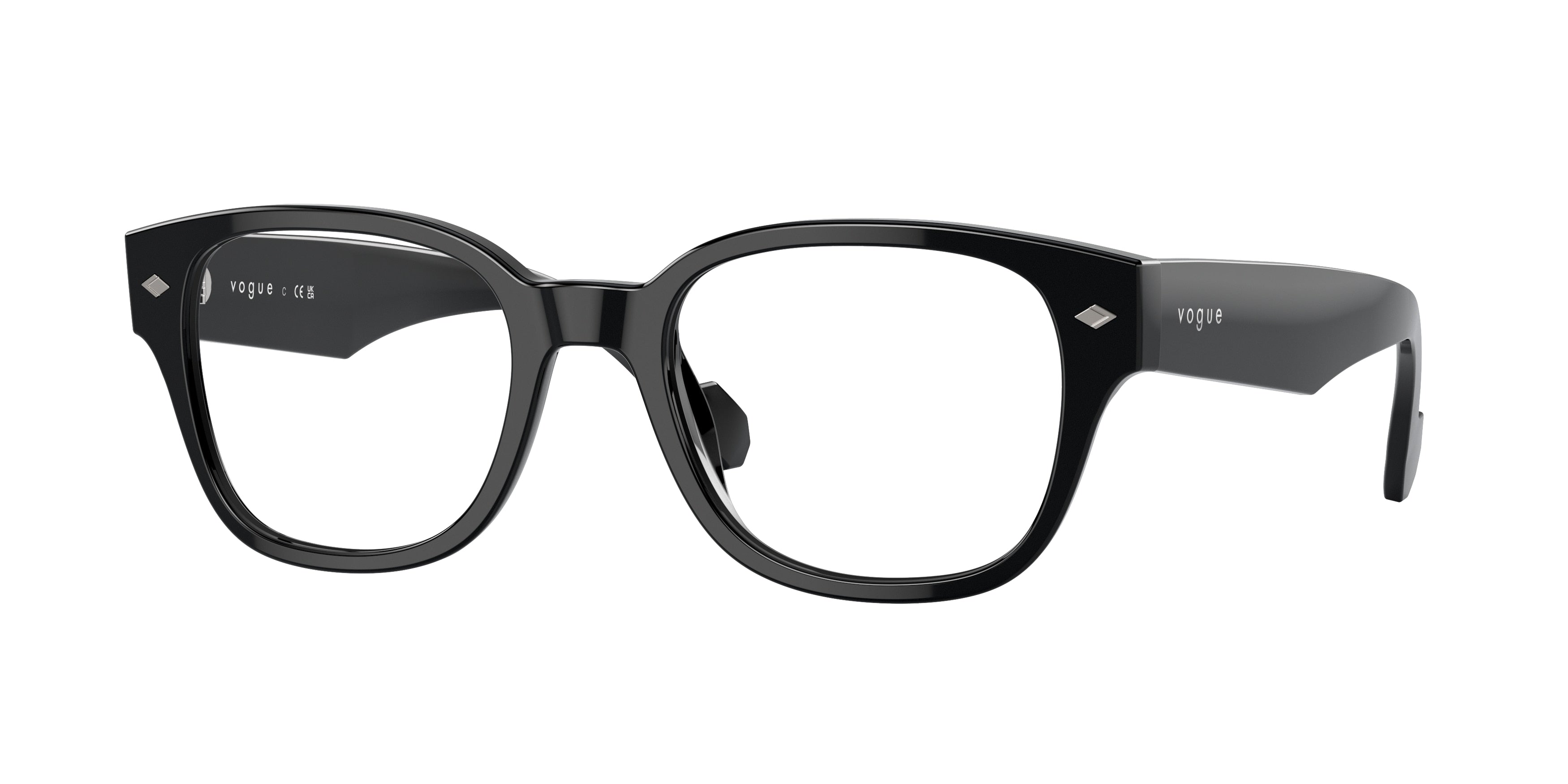 Vogue VO5529 Pillow Eyeglasses  W44-Black 51-145-20 - Color Map Black