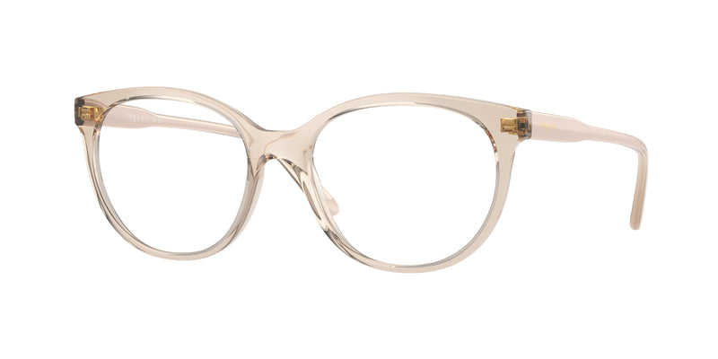 Vogue VO5552 Phantos Eyeglasses  2884-Transparent Beige 53-140-17 - Color Map Brown