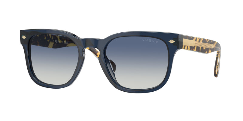 Vogue VO5571S Square Sunglasses  31434L-Transparent Blue 53-145-21 - Color Map Blue