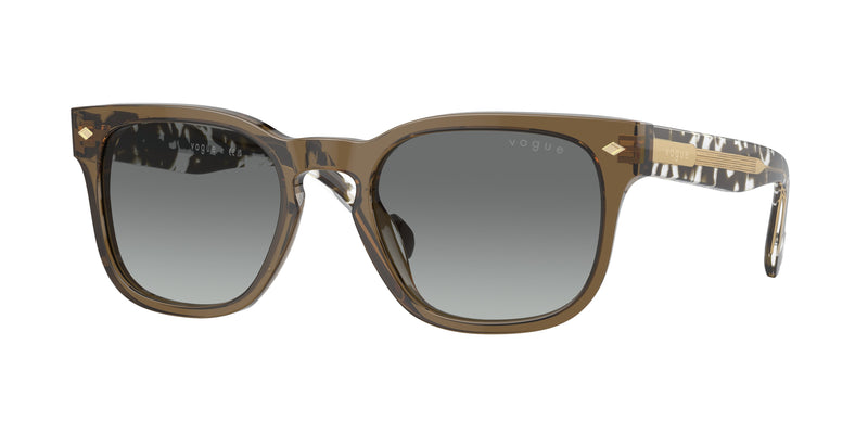 Vogue VO5571S Square Sunglasses  314411-Transparent Olive Green 53-145-21 - Color Map Green