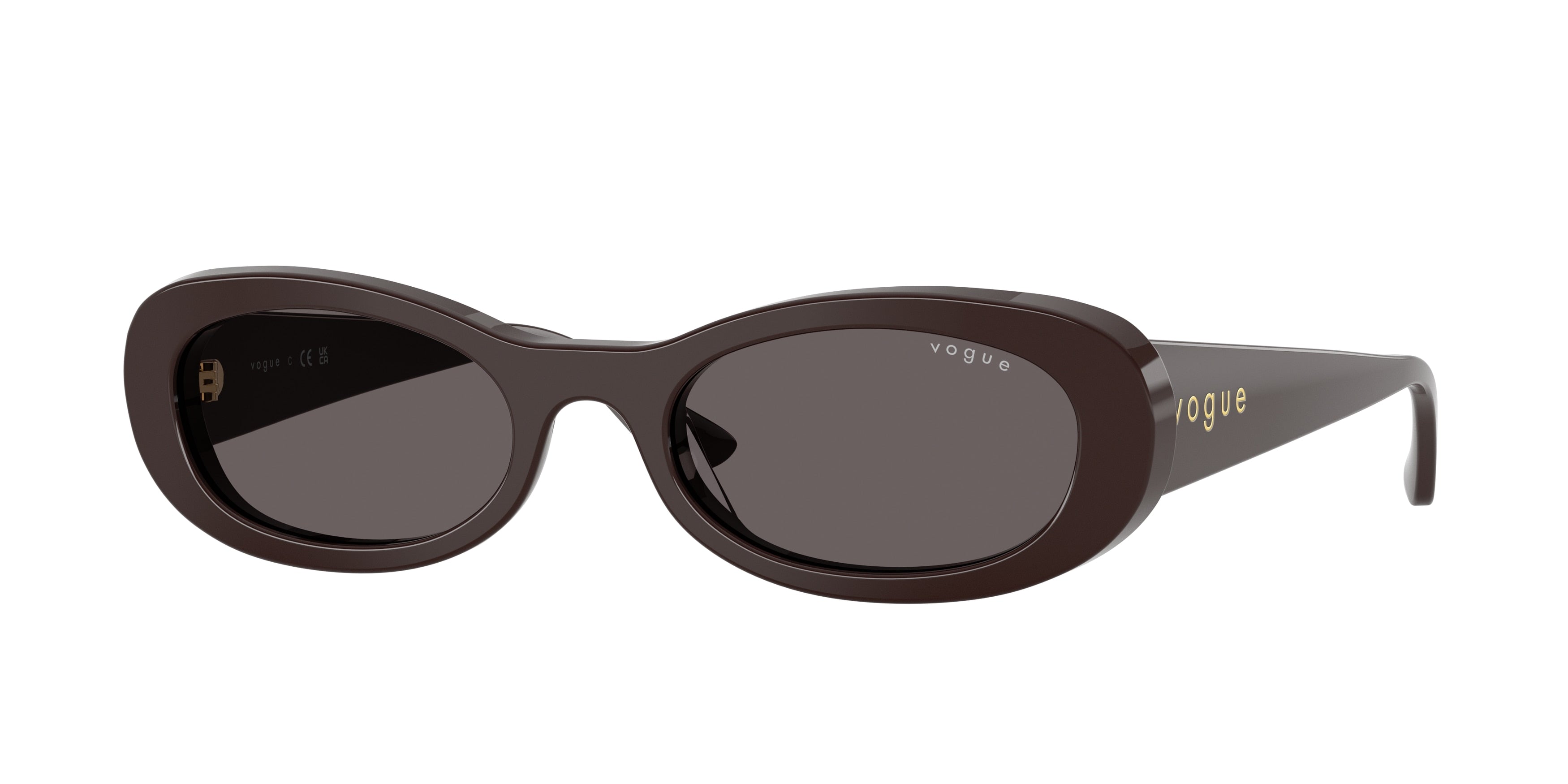 Vogue VO5582S Oval Sunglasses  225287-Full Brown 53-140-20 - Color Map Brown