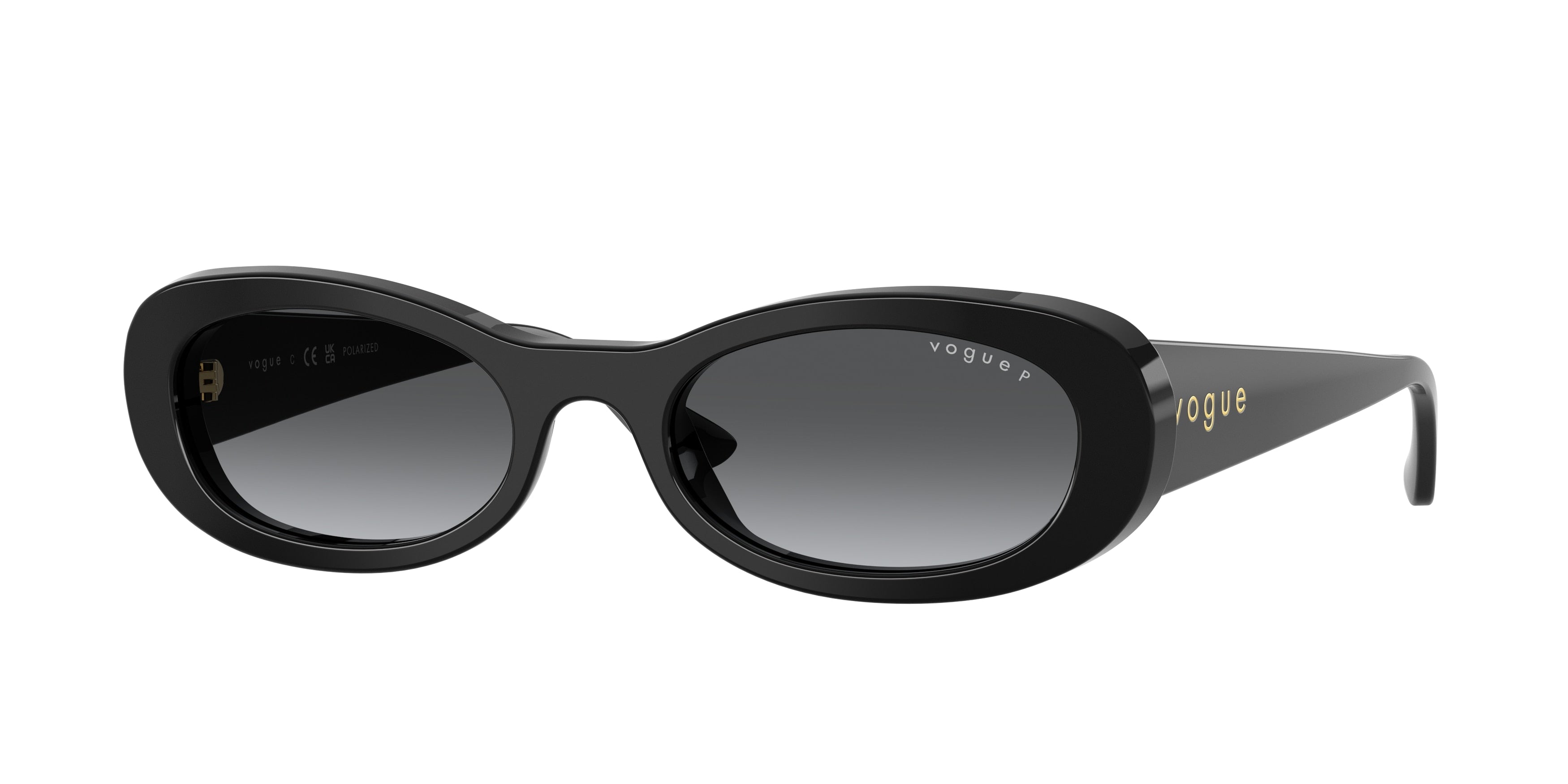 Vogue VO5582S Oval Sunglasses  W44/T3-Black 53-140-20 - Color Map Black