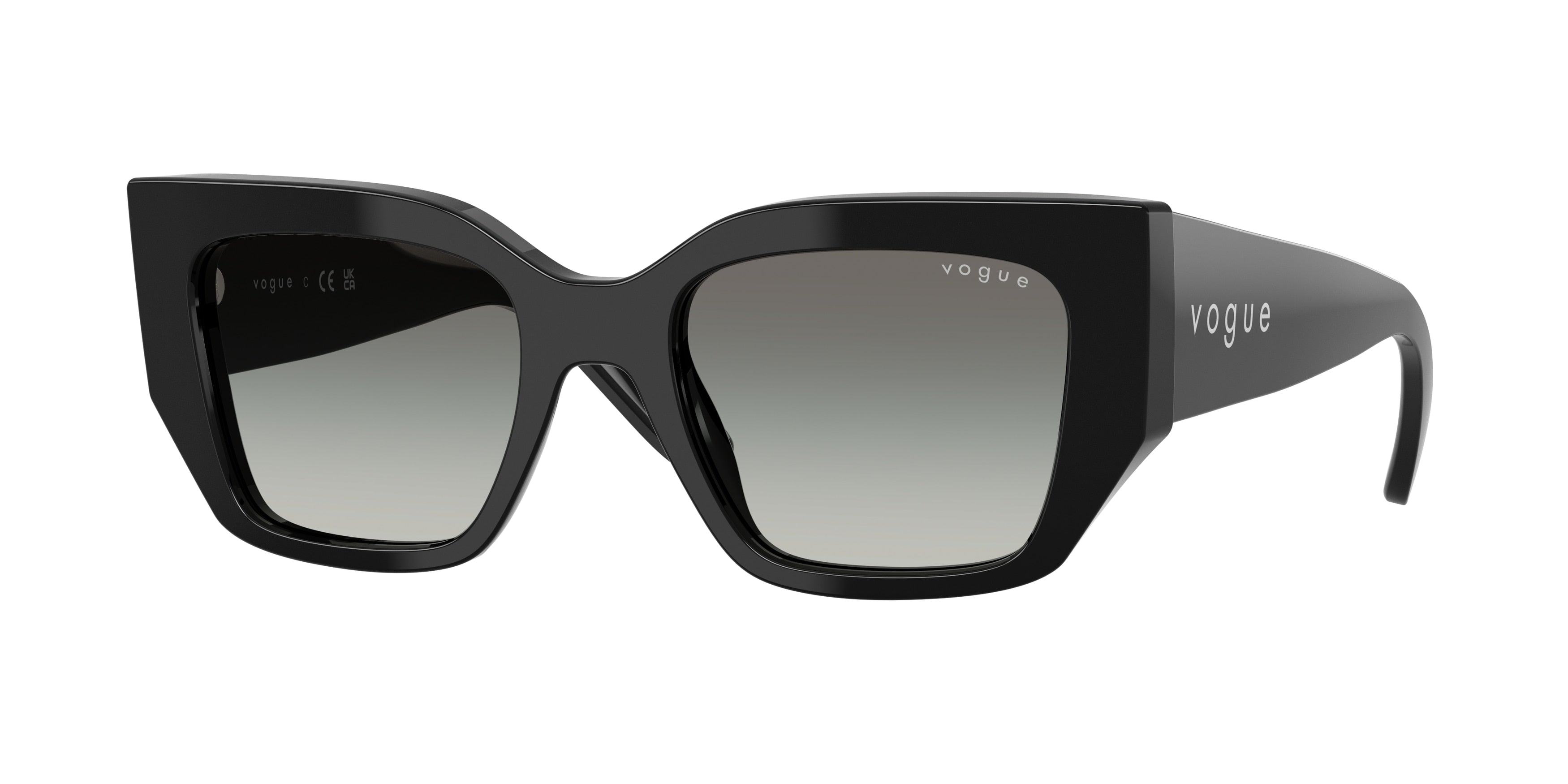 Vogue VO5583SF Irregular Sunglasses  W44/11-Black 51-140-20 - Color Map Black