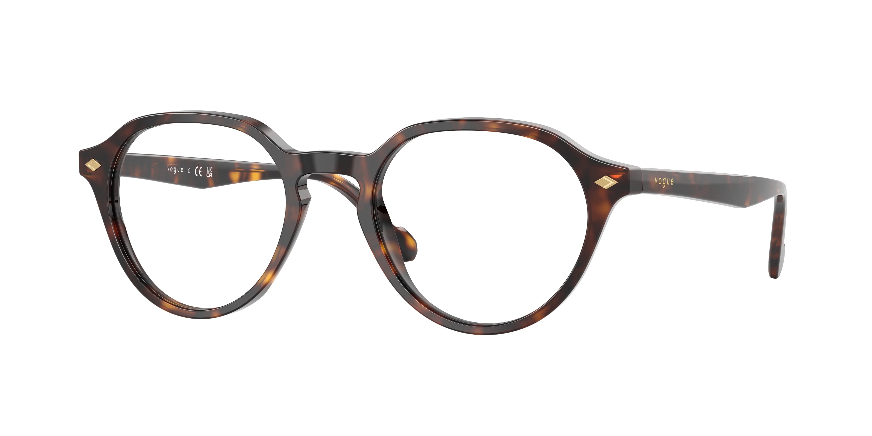 Vogue VO5598 Phantos Eyeglasses  W656-Dark Havana 50-145-20 - Color Map Brown