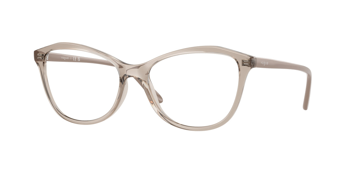 Vogue VO5602 Irregular Eyeglasses  2990-Transparent Caramel 54-140-16 - Color Map Brown