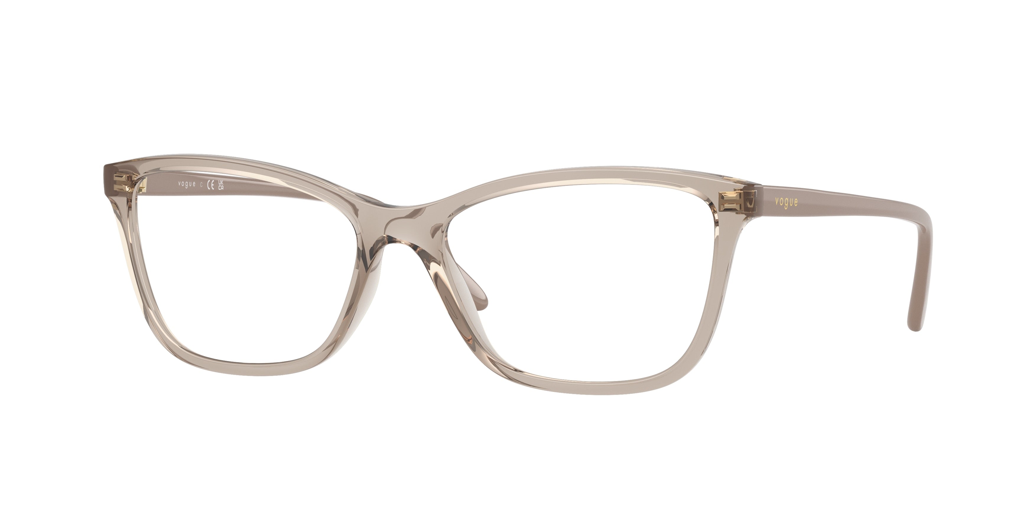 Vogue VO5603 Butterfly Eyeglasses  2990-Transparent Caramel 54-140-16 - Color Map Brown