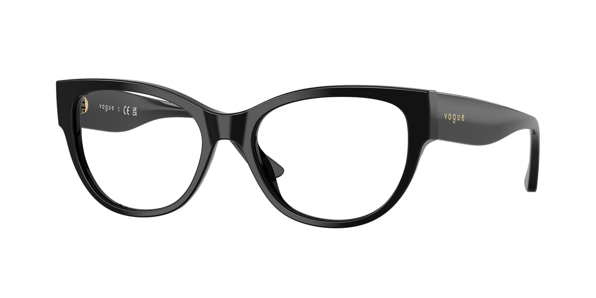 Vogue VO5604 Cat Eye Eyeglasses  W44-Black 53-140-17 - Color Map Black