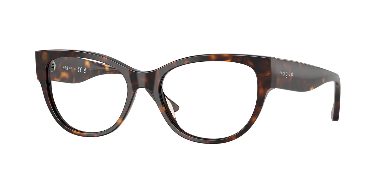 Vogue VO5604 Cat Eye Eyeglasses  W656-Dark Havana 53-140-17 - Color Map Brown