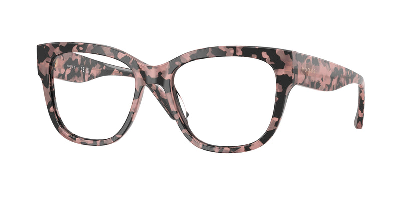 Vogue VO5605F Square Eyeglasses  3150-Pink Tortoise 53-140-16 - Color Map Tortoise