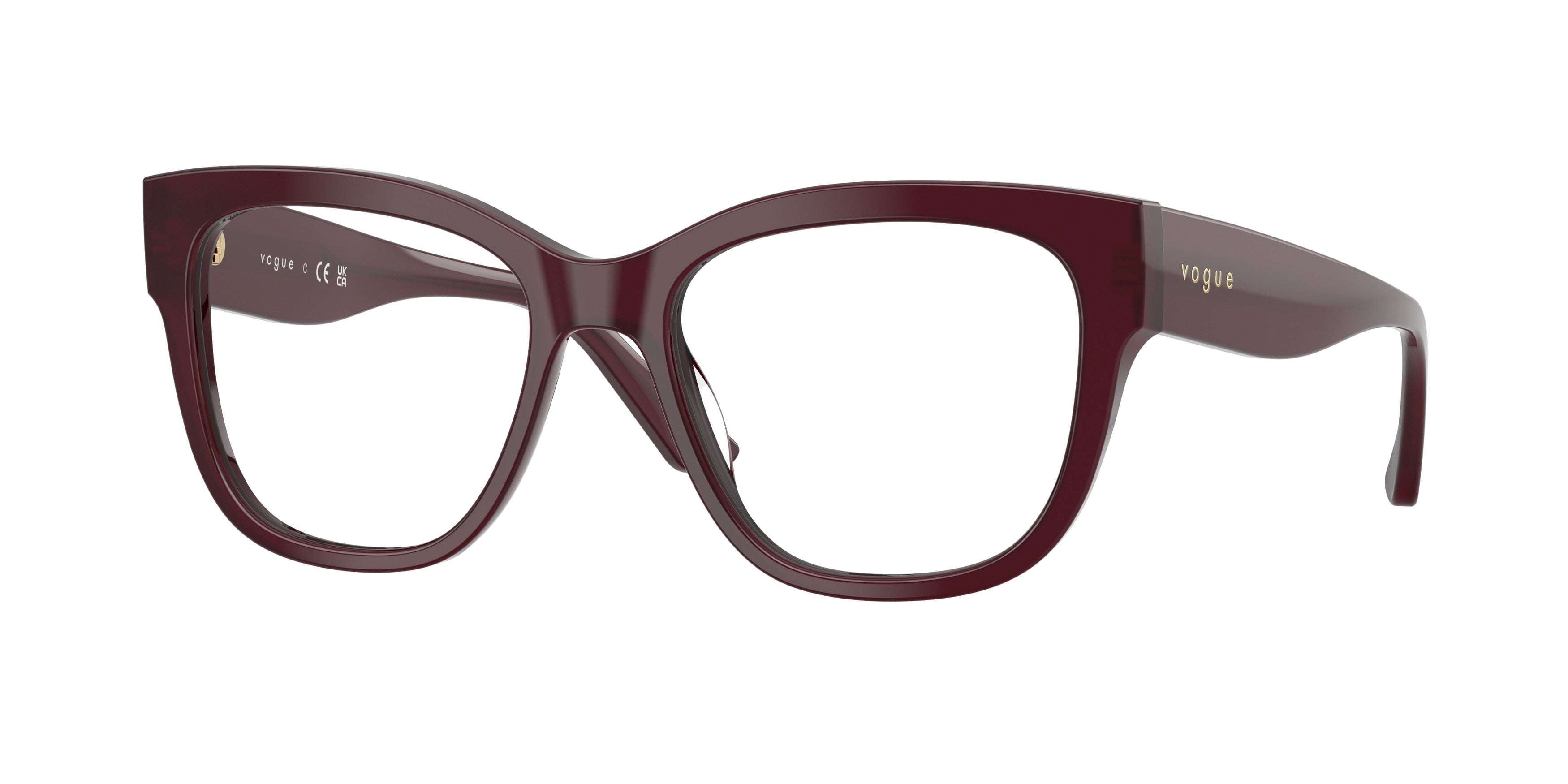 Vogue VO5605 Square Eyeglasses  2426-Full Bordeaux 53-140-17 - Color Map Red