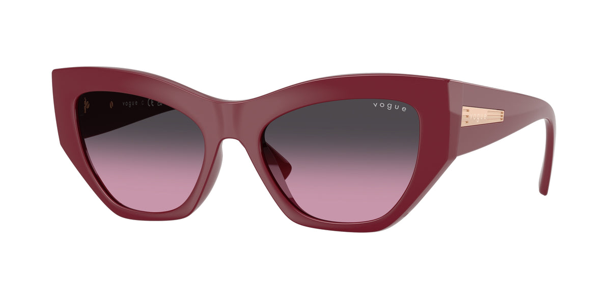 Vogue VO5607S Irregular Sunglasses  287590-Full Cherry 53-140-18 - Color Map Red