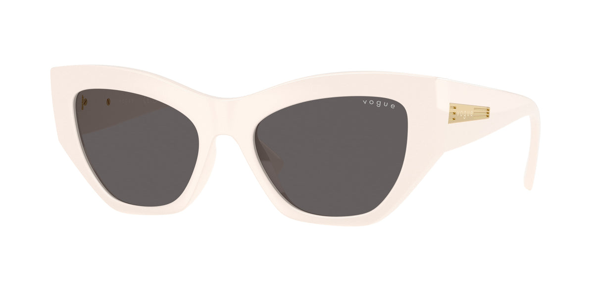Vogue VO5607S Irregular Sunglasses  312487-Full Ivory 53-140-18 - Color Map White