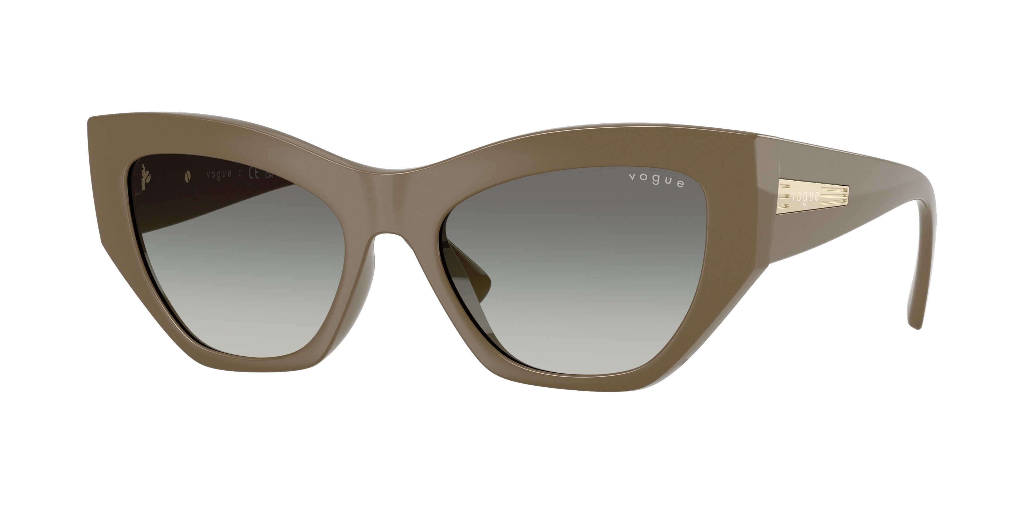 Vogue VO5607S Irregular Sunglasses  317511-Full Brown 53-140-18 - Color Map Brown