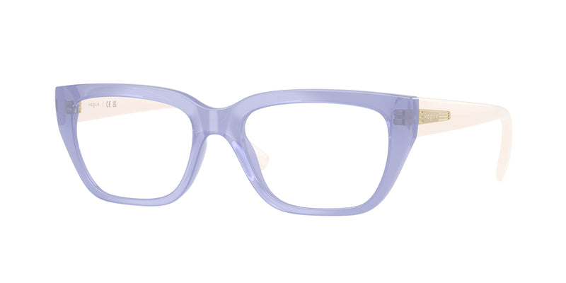 Vogue VO5609 Pillow Eyeglasses  3176-Transparent Light Purple 53-140-17 - Color Map Violet