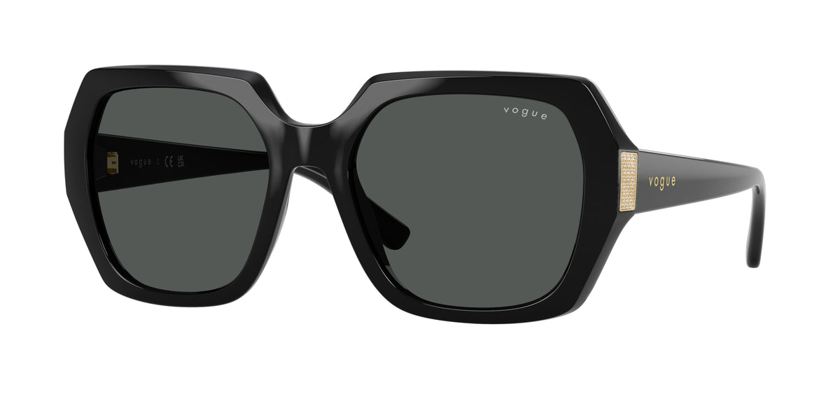 Vogue VO5612SB Irregular Sunglasses  W44/87-Black 55-140-19 - Color Map Black