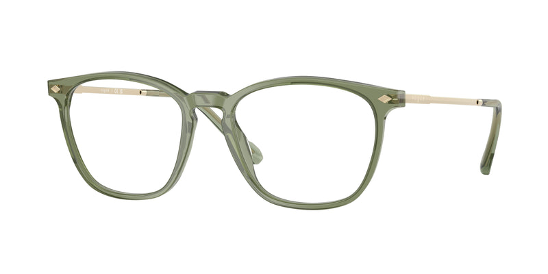 Vogue VO5614 Pillow Eyeglasses  3187-Transparent Green 53-145-18 - Color Map Green