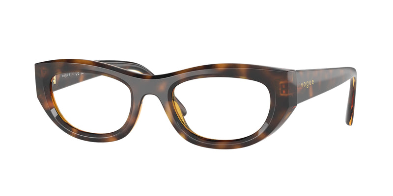 Vogue VO5615 Cat Eye Eyeglasses  2718-Total Dark Havana 51-140-21 - Color Map Brown
